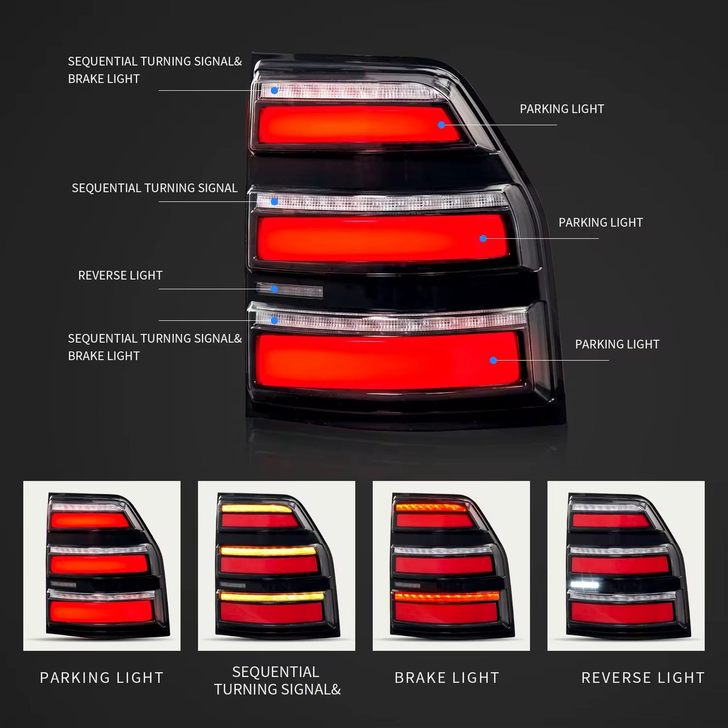 Tail Light For Mitsubishi Pajero V97 V93 V98 LED Rear Right Tail Brake Lights Rear Lamps Assembly High Quality Car LED Tail Light For Mitsubishi Pajero 2006-2023 Rear Running Light Brake Reverse Dynamic Turn Signal Car Accessories