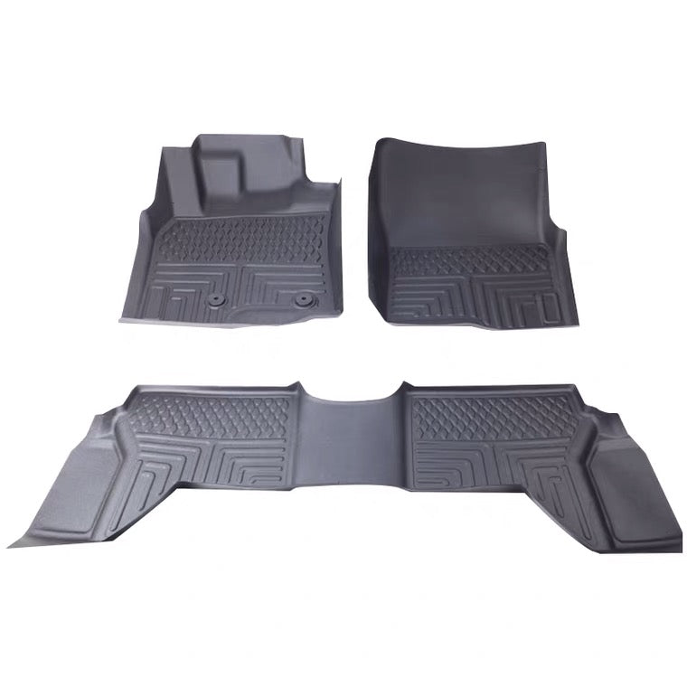 Mitsubishi Pajero Floor Mats  Styling Double Layer Custom Floor Mats for 2007- 2023 All-Weather TPE Rubber Waterproof Floorliner + Trunk Backrest Pad – Premium Interior Car Accessories