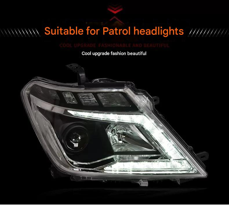 Patrol Y62 led Headlights - front lamp Ultra Bright & Durable High Performance & Stylish SuperVision Xenon Headlights - Clear & Powerful Off-Road LED suitable Nissan patrol Y62 & Armada 2010 -2019