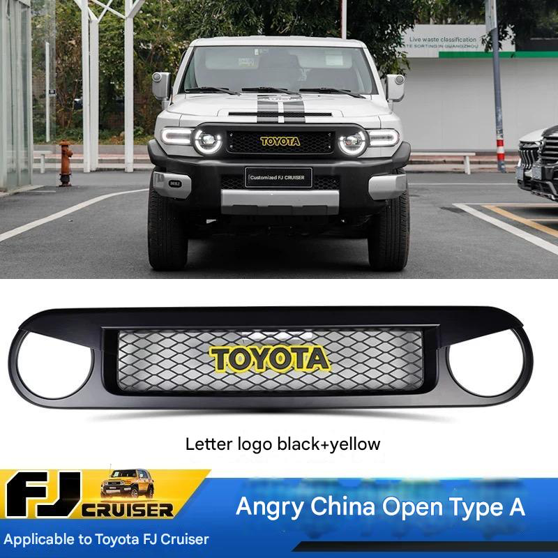 Front Grill for Toyota FJ Cruiser 2007-2023 – Custom Replacement Grille & Car Accessories multi designs and colors Suitable for fj cruiser grille modification black warrior front face grille accessories