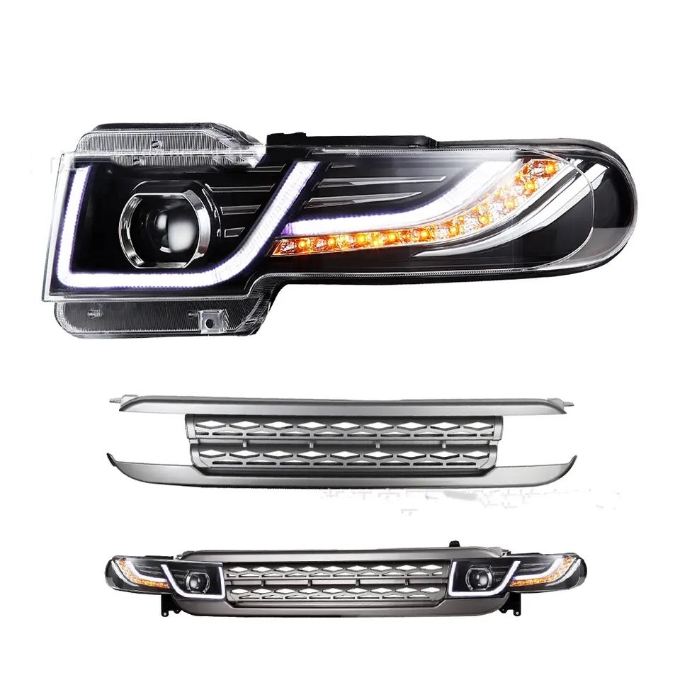 Fj Cruiser Full LED Headlight For Toyota FJ Cruiser 2007-2023 Head Lamp With Running Lights & dynamic DRL Lens Streamer Turn Signal Light Car Accessories