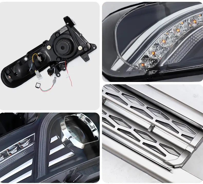 Fj Cruiser Full LED Headlight For Toyota FJ Cruiser 2007-2023 Head Lamp With Running Lights & dynamic DRL Lens Streamer Turn Signal Light Car Accessories
