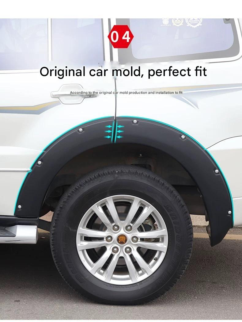 Mitsubishi Pajero Fender Flares Wheel Eyebrow Protectors (2007-2023) – ABS Fender Flares & Mudguard Arch Covers for 4x4 Offroad Accessories