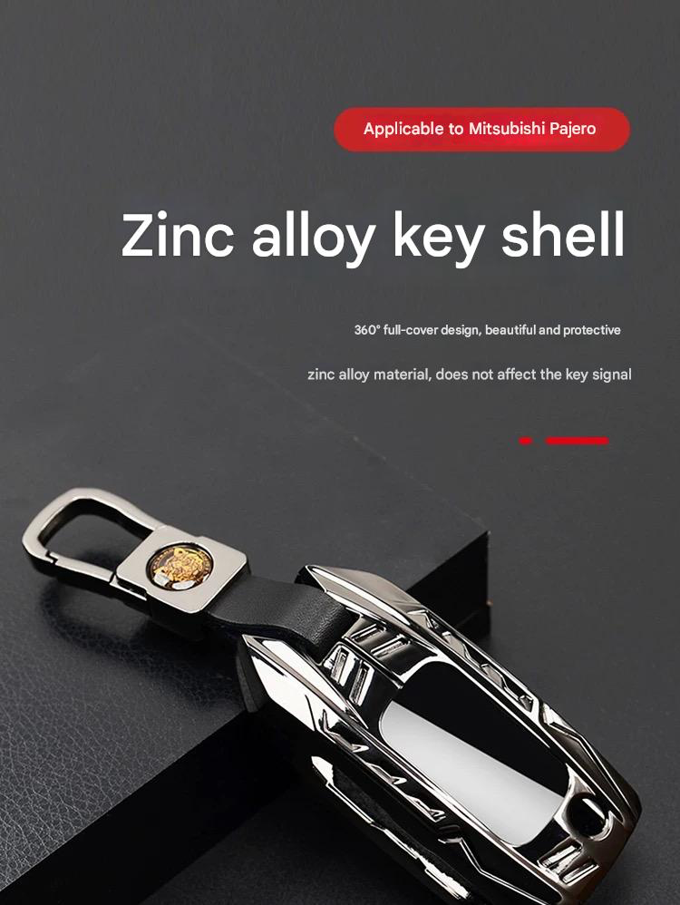 Mitsubishi Pajero Key Case Pajero 2014 up 2022 key shell folding key sleeve modified-Key Cover  Interior Modification Accessories V97 V93 V8