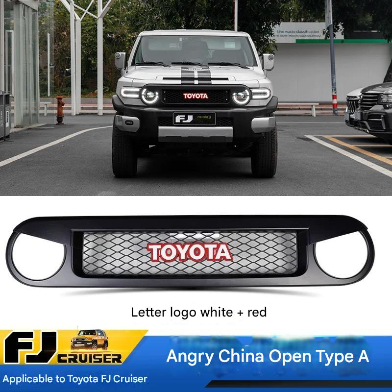 Front Grill for Toyota FJ Cruiser 2007-2023 – Custom Replacement Grille & Car Accessories multi designs and colors Suitable for fj cruiser grille modification black warrior front face grille accessories