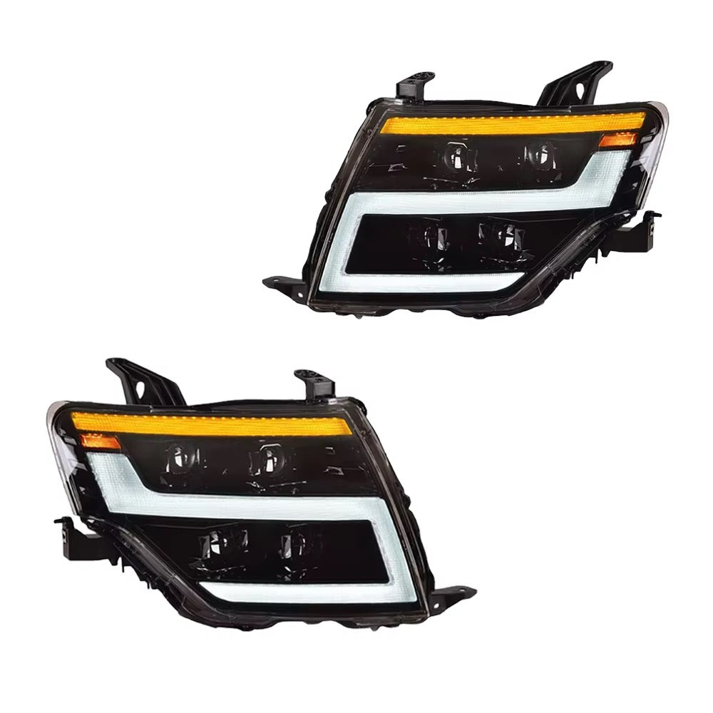 Mitsubishi Pajero V97 V93 Headlight Assembly with LED Daytime Running Lights DRL& dynamic Turn Signal v83 v73 v95 Modified 2007 up 2022 Front LED Lamp lens headlight streamer