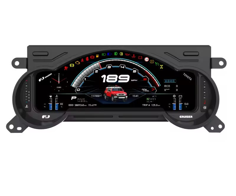 12.3-Inch Digital Dashboard Panel Virtual Instrument Cluster Speedometer for Toyota FJ Cruiser (2007–2023)