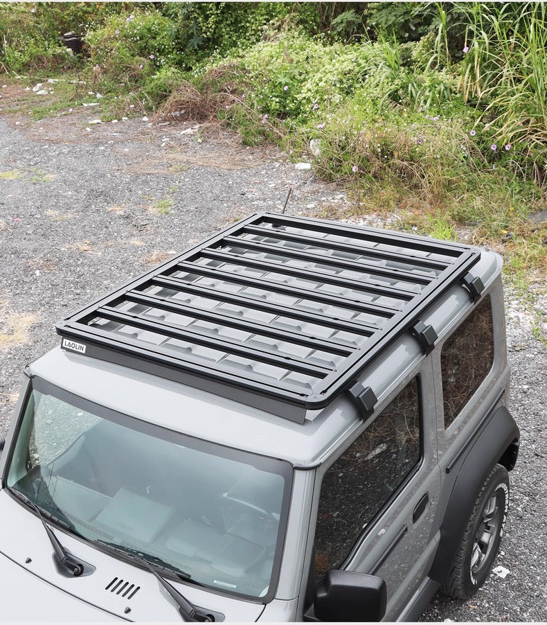 Roof Rack Jimny Suitable for 2019-2026 Modification Parts Jb74 Flat-Top Travel Frame Accessories Roof Platform Aluminium Metal Carrier Box Roof Luggage