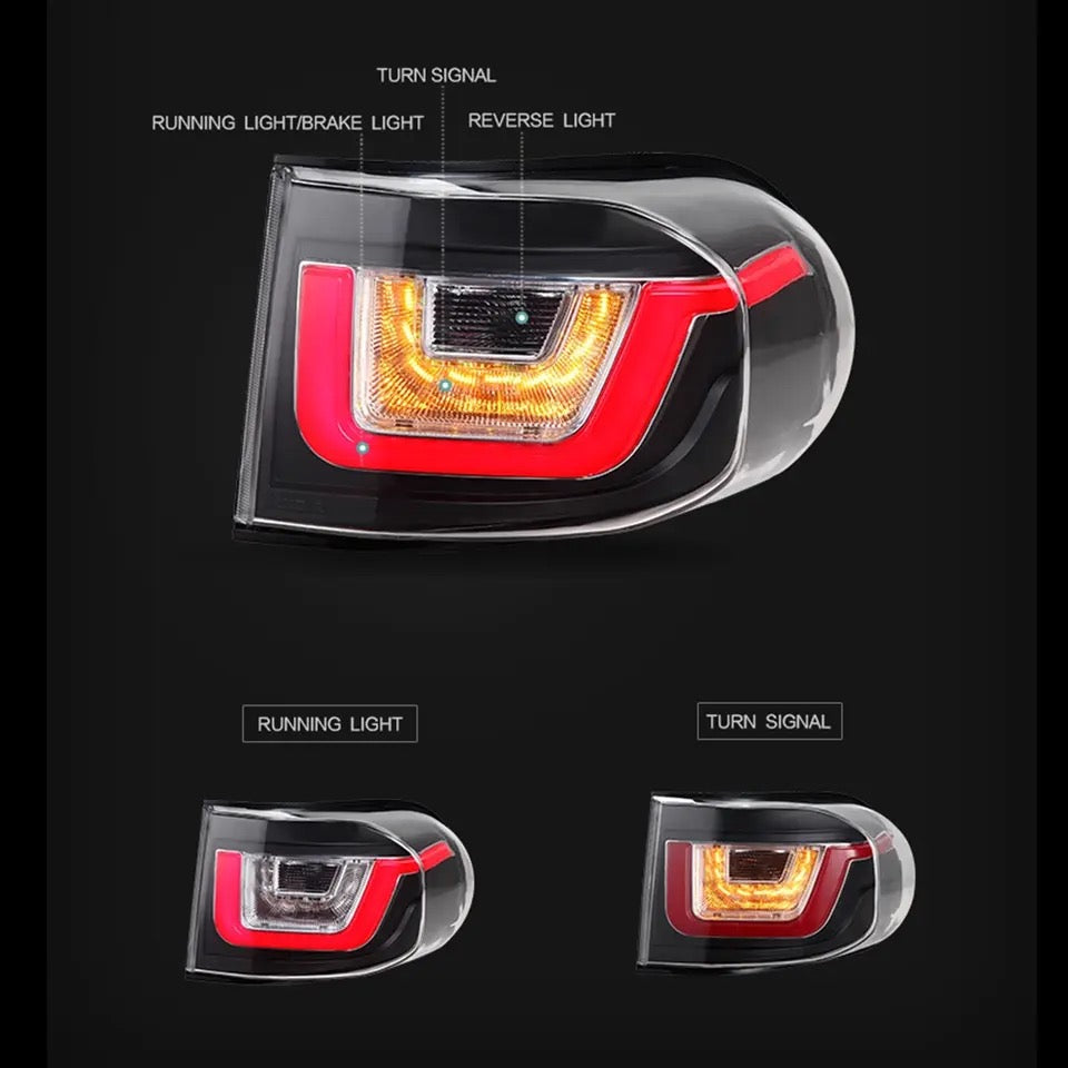 LED Tail Light Assembly for Toyota FJ Cruiser 2007-2023 LED Dynamic Turning Rear Taillight Car LED Tail Lights LED Rear Running Light Brake Lamp Dynamic Turn Signal Assembly LED Tail Light DRL Brake Reverse Stop Lamp Automotive Accessories