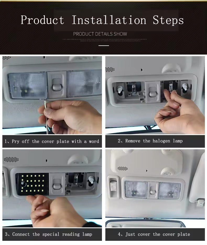 Mitsubishi Pajero Ceiling lamp LED modified reading lamp interior lamp auto parts LED shogun Montero V97V93 reading shed Reading Light Upgrade (2007–2023 Models) Interior Dome Lamp Modification | Bright White LED | Car Accessory Kit