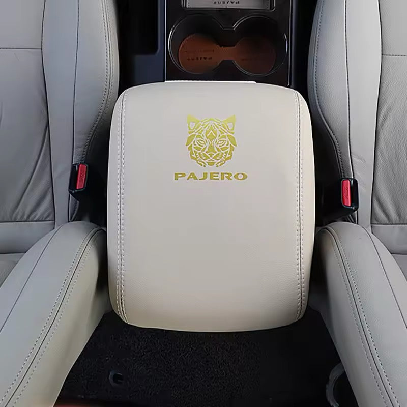Mitsubishi Pajero Armrest Box Cover  Car Anti-dirty Pad PU Leather Protection Suitable for Mitsubishi Pajero V97 V93 V87 V77v73 Armrest Case, Please Specify the Model and Year  2007 up 2023 When Purchasing Accessories