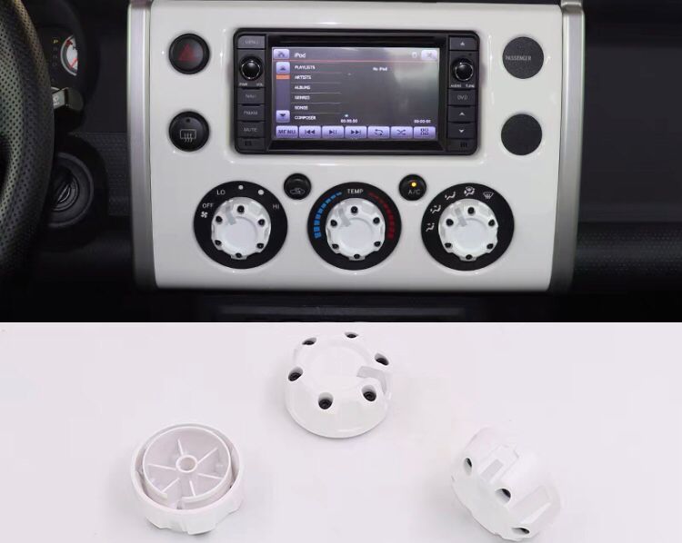 FJ Cruiser Air Conditioner Knob Altimeter Decoration Ac AJT 3 Button Key Case Modification American  Interior Kit For Toyota FJ Cruiser 2007 up 2023