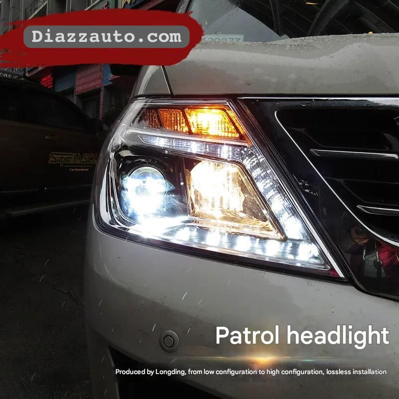 Patrol Y62 led Headlights - front lamp Ultra Bright & Durable High Performance & Stylish SuperVision Xenon Headlights - Clear & Powerful Off-Road LED suitable Nissan patrol Y62 & Armada 2010 -2019