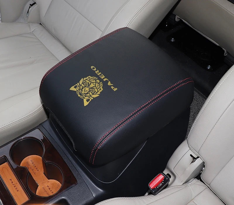 Mitsubishi Pajero Armrest Box Cover  Car Anti-dirty Pad PU Leather Protection Suitable for Mitsubishi Pajero V97 V93 V87 V77v73 Armrest Case, Please Specify the Model and Year  2007 up 2023 When Purchasing Accessories