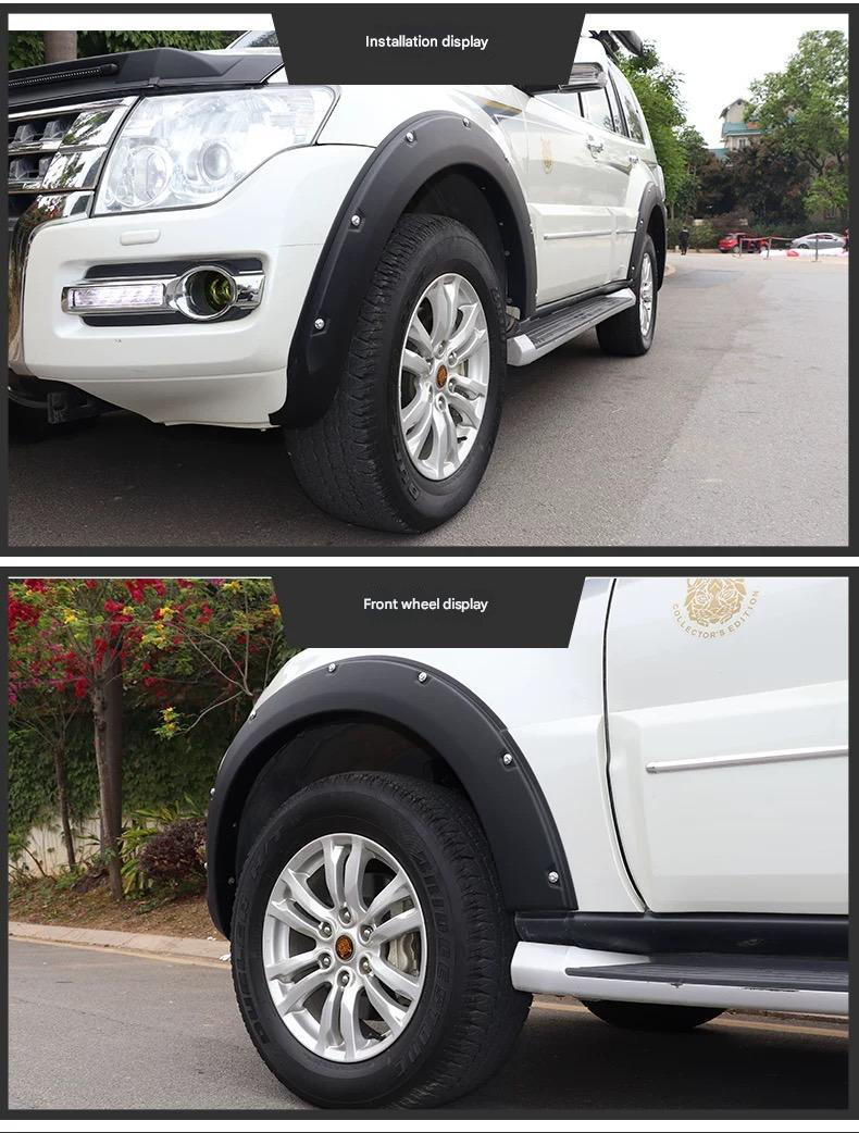 Mitsubishi Pajero Fender Flares Wheel Eyebrow Protectors (2007-2023) – ABS Fender Flares & Mudguard Arch Covers for 4x4 Offroad Accessories