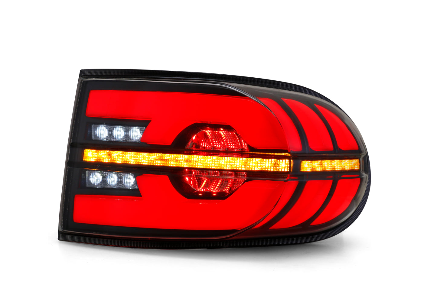 LED Tail Light Assembly for Toyota FJ Cruiser 2007-2023 LED Dynamic Turning Rear Taillight Car LED Tail Lights LED Rear Running Light Brake Lamp Dynamic Turn Signal Assembly LED Tail Light DRL Brake Reverse Stop Lamp Automotive Accessories