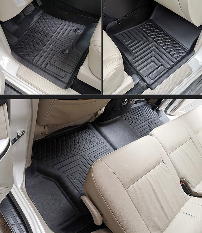 Mitsubishi Pajero Floor Mats  Styling Double Layer Custom Floor Mats for 2007- 2023 All-Weather TPE Rubber Waterproof Floorliner + Trunk Backrest Pad – Premium Interior Car Accessories