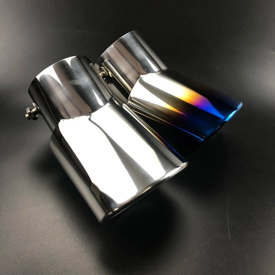 Mitsubishi Pajero Exhaust Tip, Car Exhaust Pipe Modification Tail Throat Tail Pipe Stainless Steel Exhaust Tailpipe Suitable For Mitsubishi Pajero V97 V73 -2006 up 2023 Stainless Steel Automobile Modification Exhaust Pipe