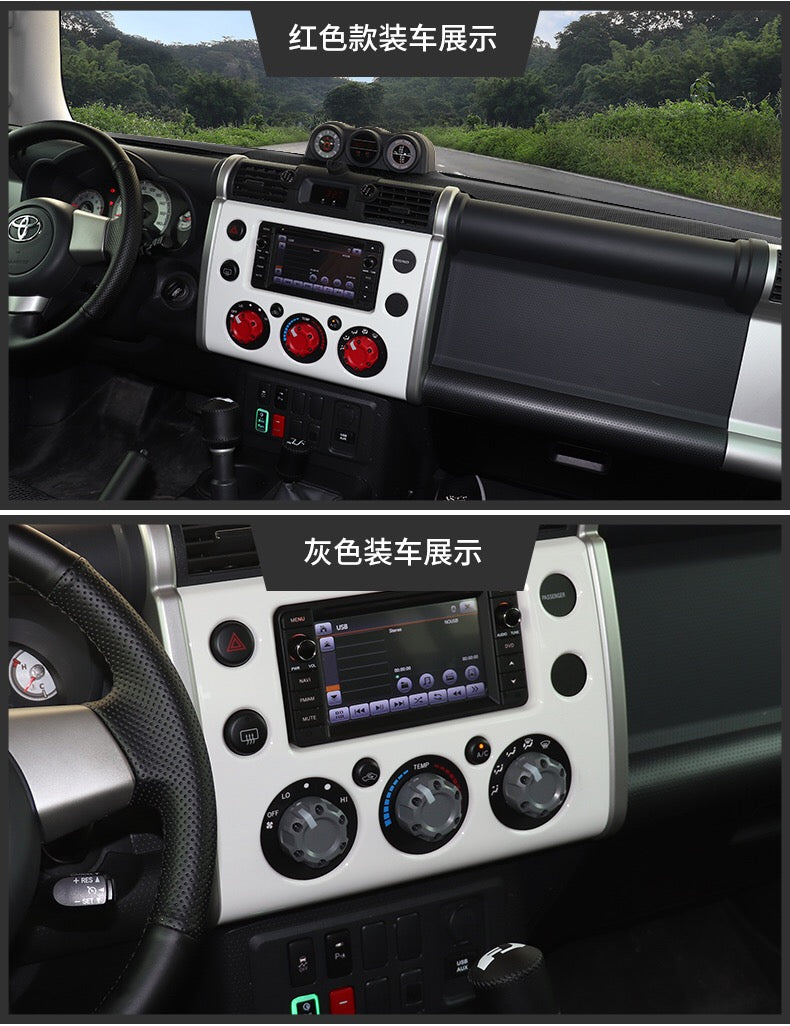 FJ Cruiser Air Conditioner Knob Altimeter Decoration Ac AJT 3 Button Key Case Modification American  Interior Kit For Toyota FJ Cruiser 2007 up 2023