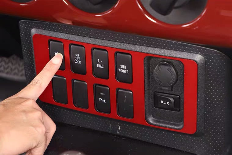 Fj Cruiser Front Central Console Button Panel Cover Trim Fit for Toyota FJ Cruiser 2007 Up 2023 LHD Black Carbon Fiber