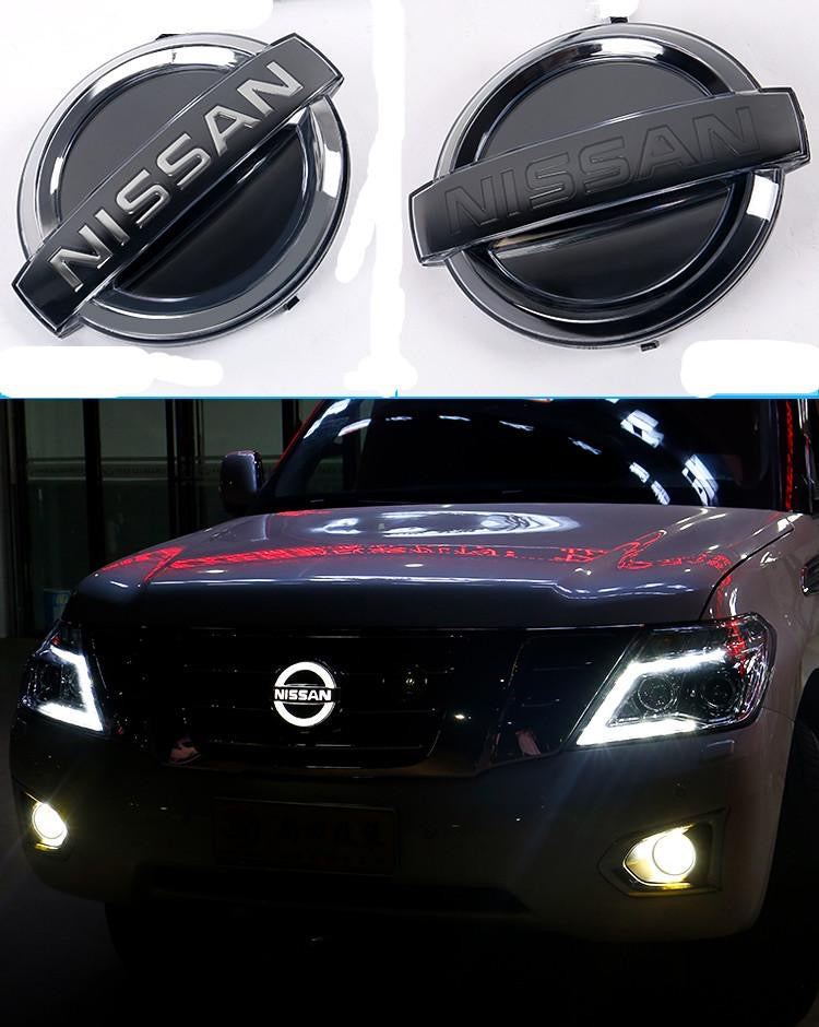 Nissan Patrol Y61 Y62 LED Front Grille Logo Light (2010-2019) Dynamic LED Emblem Light  High-Quality (176*150) Car Accessories