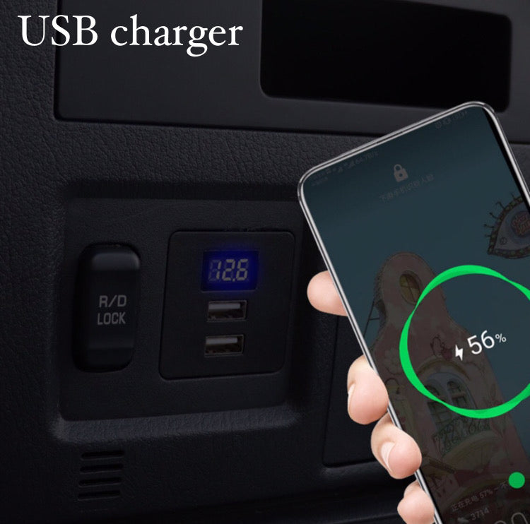 Pajero USB Interface V97 V93 V87 Original USB-Type Charging 220V Pajero Rear Inverter Charging Port Modification Accessories suitable 2007 up 2023