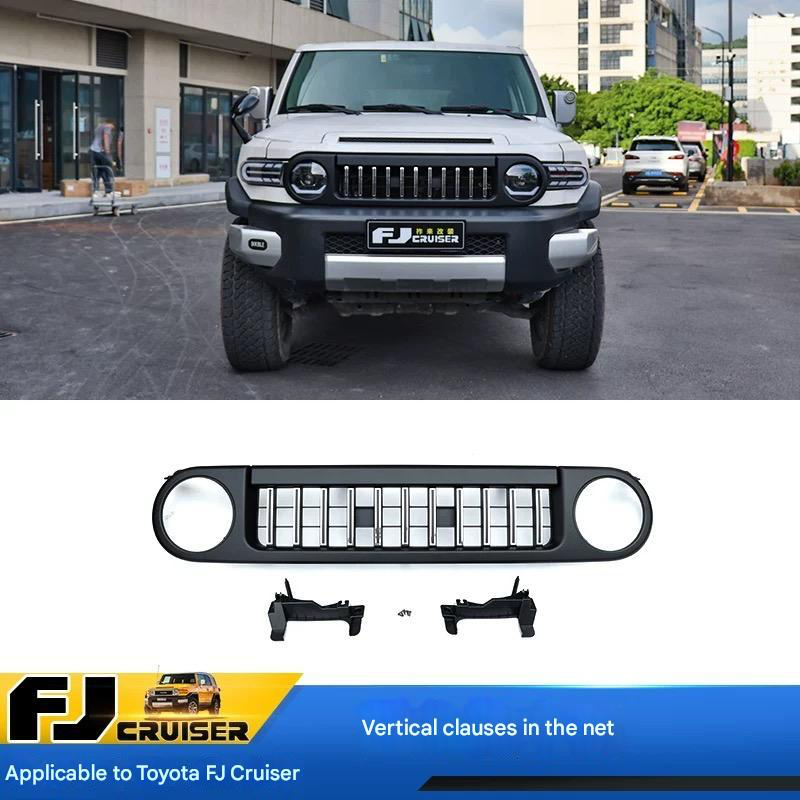 Front Grill for Toyota FJ Cruiser 2007-2023 – Custom Replacement Grille & Car Accessories multi designs and colors Suitable for fj cruiser grille modification black warrior front face grille accessories