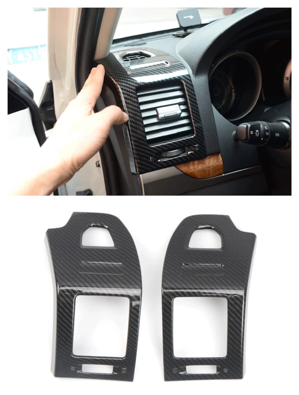 Mitsubishi Pajero Car Interior Carbon Stickers ABS Car Interior Protection Cover Body Kits For Mitsubishi Pajero 2007-2022 ABS Carbon Fiber Color Car Accessories Carbon Fiber Interior Modification 2007-2023 V97 V93 Interior Decoration Stickers