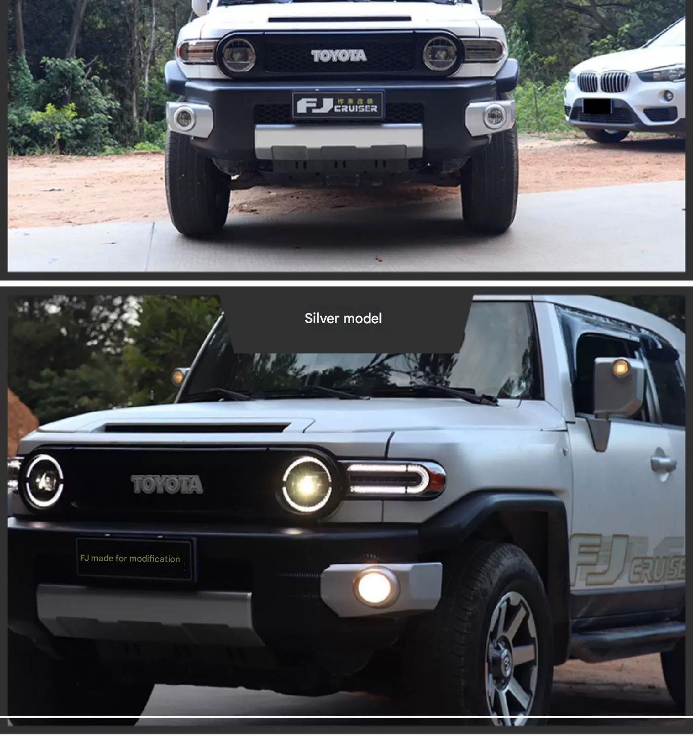 Toyota FJ Cruiser 2007-2023 Fog Light Set with DRL & Halogen Bulb - Front Bumper LED Fog Light Lamp For Toyota FJ Cruiser 2006-2020 Car Accessories modified LED fog light assembly front bumper corner lamp daytime running lights