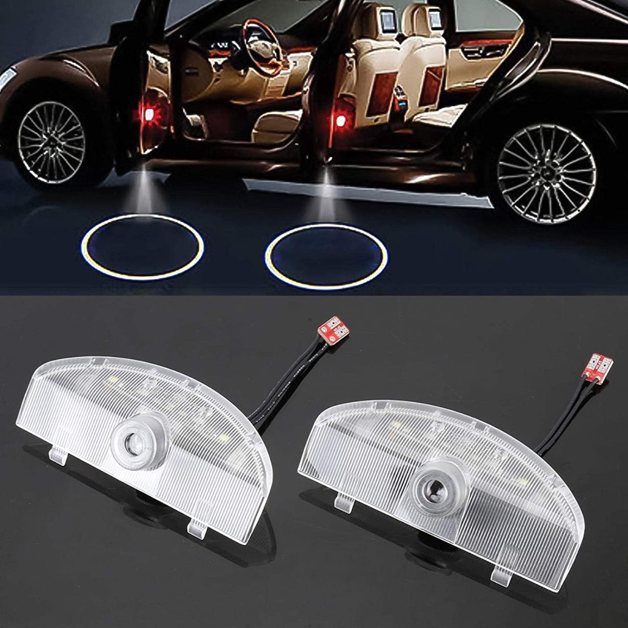 Mitsubishi Pajero 2X LED Car Door light For V93 V97 V80 V87 2007-11-2016-2023-welcome Projector lamp decoration Accessories 2pcs Car Led Courtesy Door Logo Projector Lamp for Mitsubishi