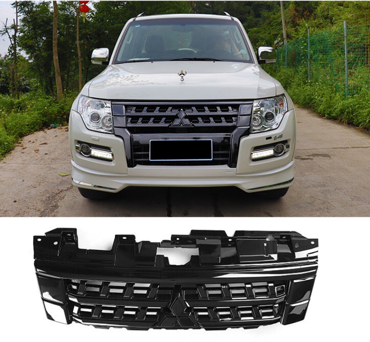 Mitsubishi Pajero front grill 2014-2023 Custom Front Grill – Chrome, Off-Road & Black Warrior Styles Pajero Front Grill Upgrade Chrome Front Grille – Shine and glossy