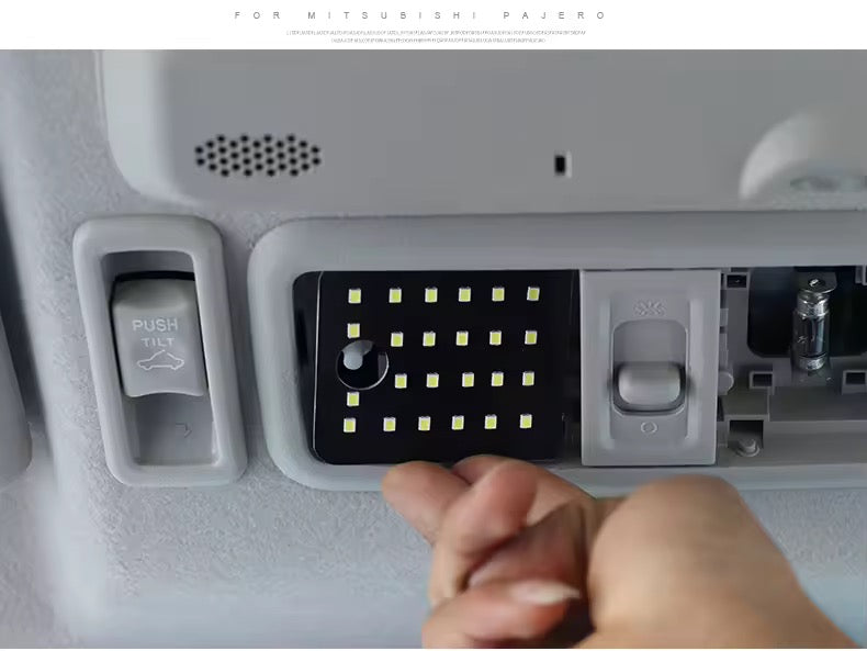 Mitsubishi Pajero Ceiling lamp LED modified reading lamp interior lamp auto parts LED shogun Montero V97V93 reading shed Reading Light Upgrade (2007–2023 Models) Interior Dome Lamp Modification | Bright White LED | Car Accessory Kit