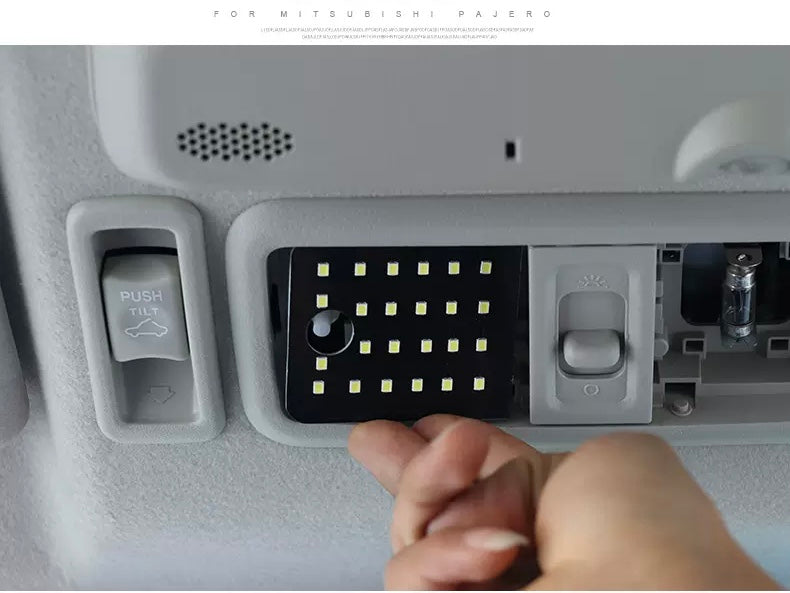 Mitsubishi Pajero Ceiling lamp LED modified reading lamp interior lamp auto parts LED shogun Montero V97V93 reading shed Reading Light Upgrade (2007–2023 Models) Interior Dome Lamp Modification | Bright White LED | Car Accessory Kit
