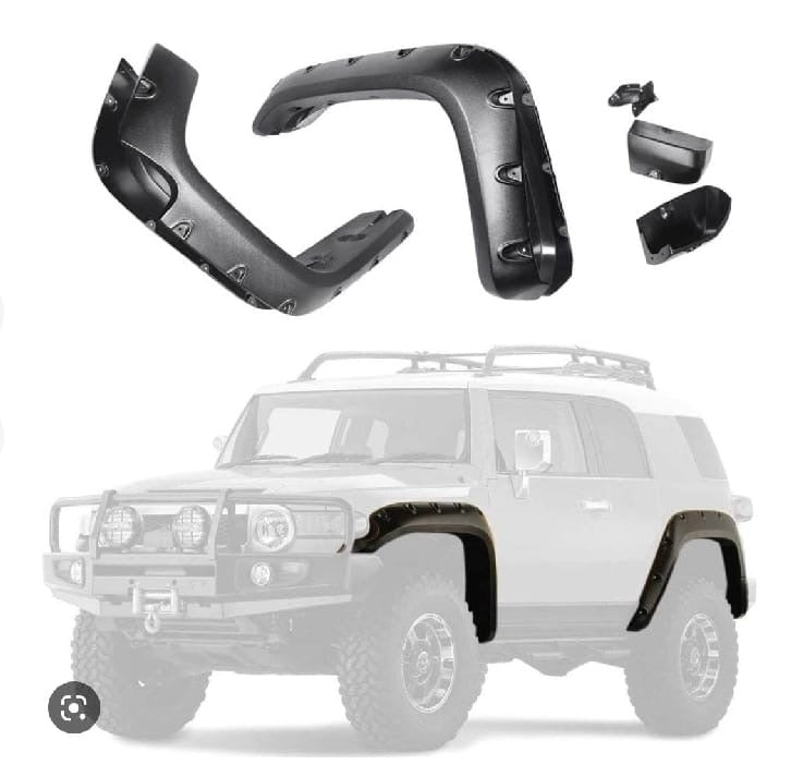 Toyota FJ Cruiser Fender Flares Wheel Eyebrow Protectors (2007-2023) ABS Fender Flares & Mudguard Arch Covers 4x4 Offroad Accessories Durable Wheel Arch Fender Flares For Toyota FJ Cruiser Car Accessories