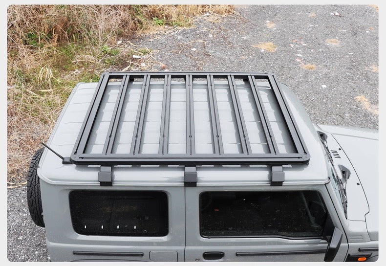 Roof Rack Jimny Suitable for 2019-2026 Modification Parts Jb74 Flat-Top Travel Frame Accessories Roof Platform Aluminium Metal Carrier Box Roof Luggage