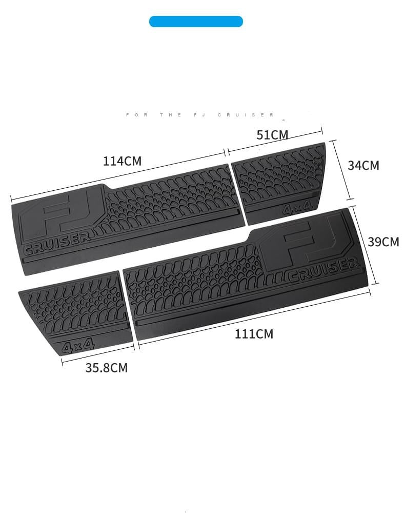 FJ Cruiser Door Anti-Rubbing Decoration Trim (2007–2023) – Scratch-Resistant Exterior Accessory