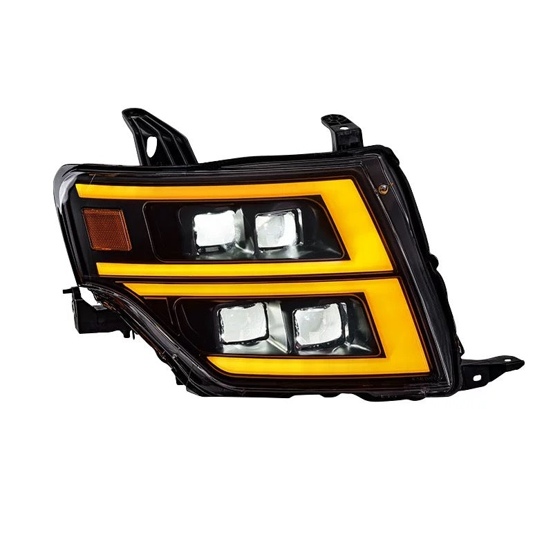 Mitsubishi Pajero V97 V93 Headlight Assembly with LED Daytime Running Lights DRL& dynamic Turn Signal v83 v73 v95 Modified 2007 up 2022 Front LED Lamp lens headlight streamer