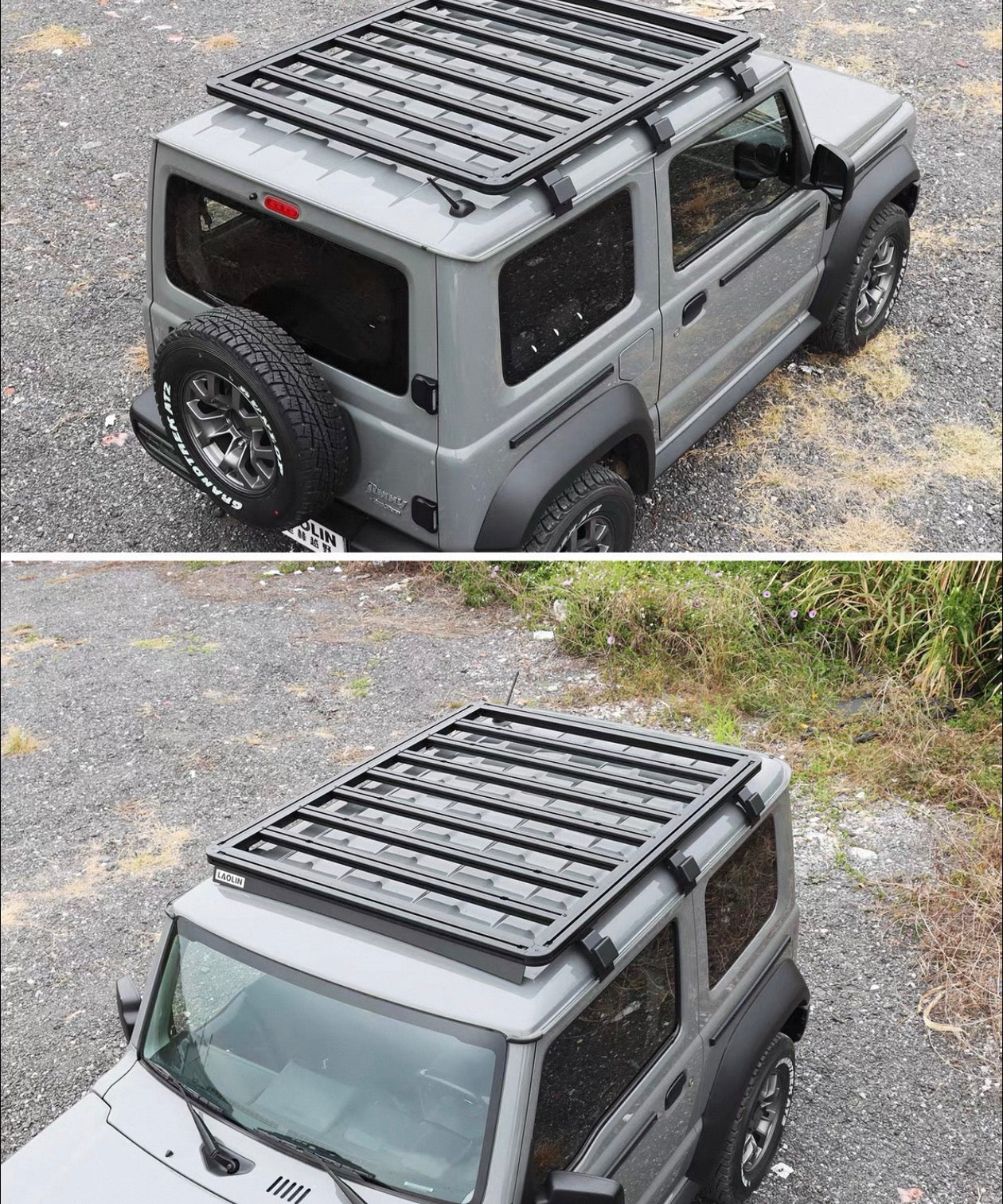 Roof Rack Jimny Suitable for 2019-2026 Modification Parts Jb74 Flat-Top Travel Frame Accessories Roof Platform Aluminium Metal Carrier Box Roof Luggage