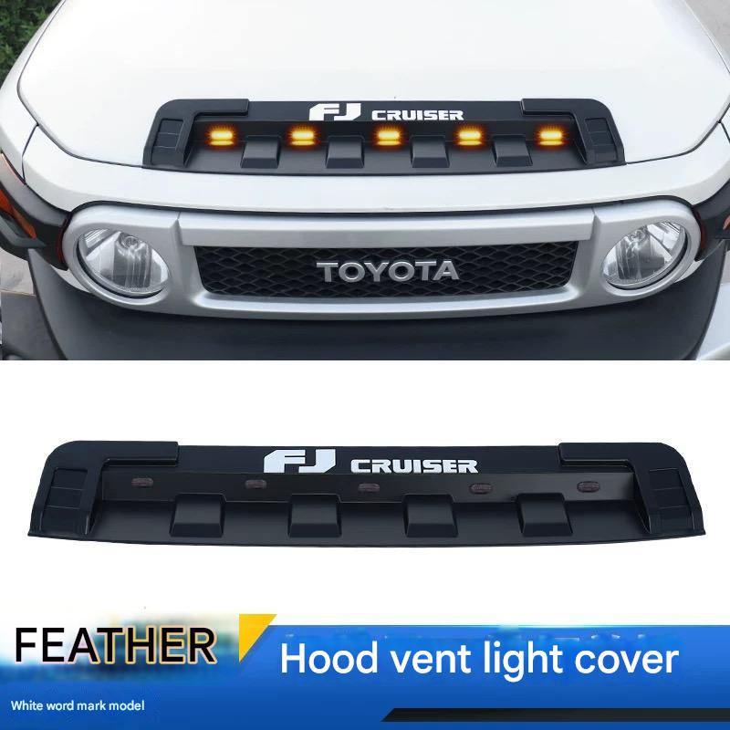 Toyota FJ Cruiser Bonnet Trim with Yellow LED Light (2007-2023) – Front Hood Grille Cover & Decorative Accessories