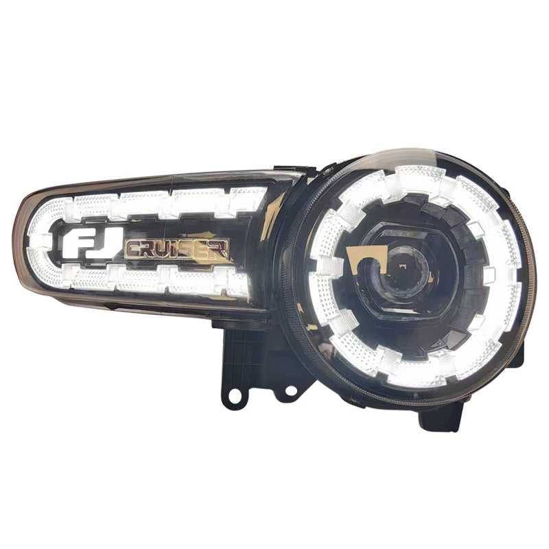 Fj Cruiser Full LED Headlight For Toyota FJ Cruiser 2007-2023 Head Lamp With Running Lights & dynamic DRL Lens Streamer Turn Signal Light Car Accessories