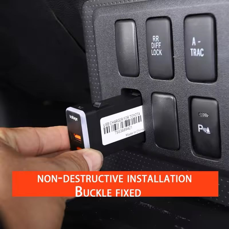 Toyota FJ Cruiser USB Charging FJ QC 3.0 Fast Charge Dual Charging Port USB Interface Socket Fast Car Charger Quick Charge Car Charging Adapter Use for VW Golf 7 Accessories Interior Accessories