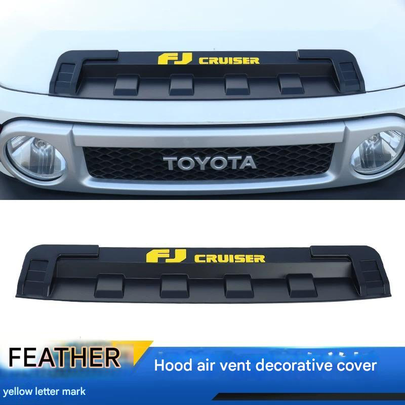 Toyota FJ Cruiser Bonnet Trim with Yellow LED Light (2007-2023) – Front Hood Grille Cover & Decorative Accessories